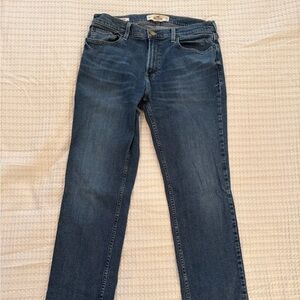 Hollister Men's Straight Jeans - Dark Blue